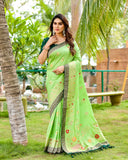 Glamorous Green Color Dola Silk Saree