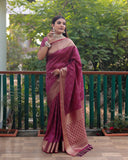 Classy Magenta Pink Handloom Bandhej Patola Silk Saree