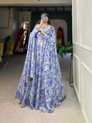 Gracey Over Flaired Bluebell Heavy Georgette Anarkali Gown