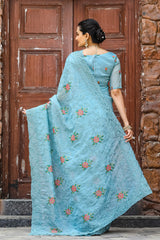 Chiffon Saree With Exclusive Embroidry And Cutwork
