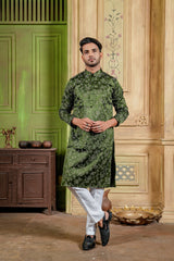 Traditional Mehndi Color Modal Silk Heavy Lehenga set