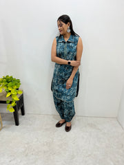 Prince Cut Sleeveless Kurti with Modern Print