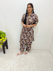 Prince Balloon Sleeve Kurti with Modern Print