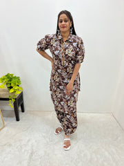 Prince Balloon Sleeve Kurti with Modern Print