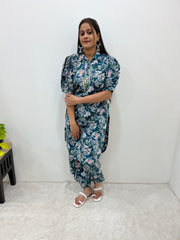 Prince Balloon Sleeve Kurti with Modern Print