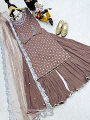 Ashura Sequence Mirror Worked Kurti Set