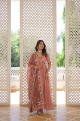 Premium Read To Wear Alia Cut Gown With Dupatta Set